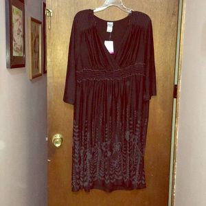 Knee Length Elbow Sleeve Dress